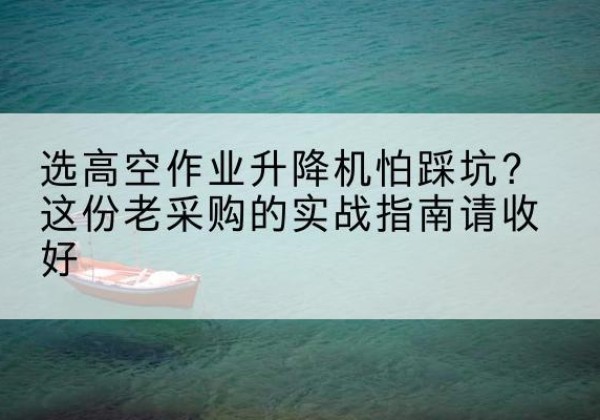 岢岚高空作业升降机厂家推荐-选高空作业升降机怕踩坑？这份老采购的实战指南请收好